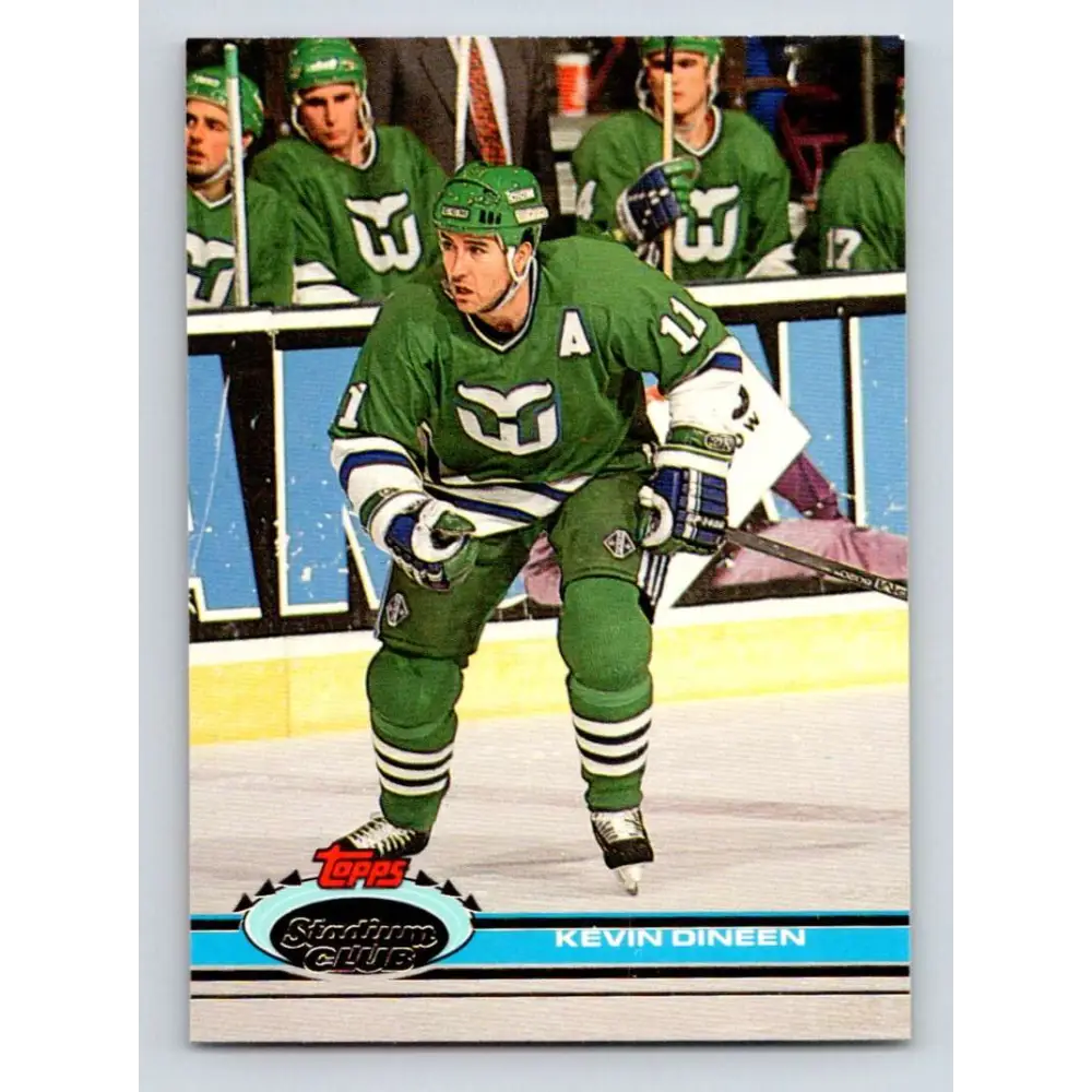 1991-92 Topps Stadium Club #162 Kevin Dineen NM-MT Hartford Whalers Hockey Card Image 1