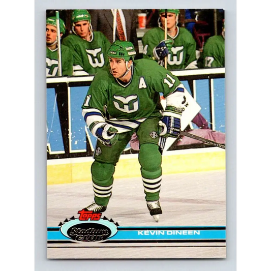 1991-92 Topps Stadium Club #162 Kevin Dineen NM-MT Hartford Whalers Hockey Card Image 1
