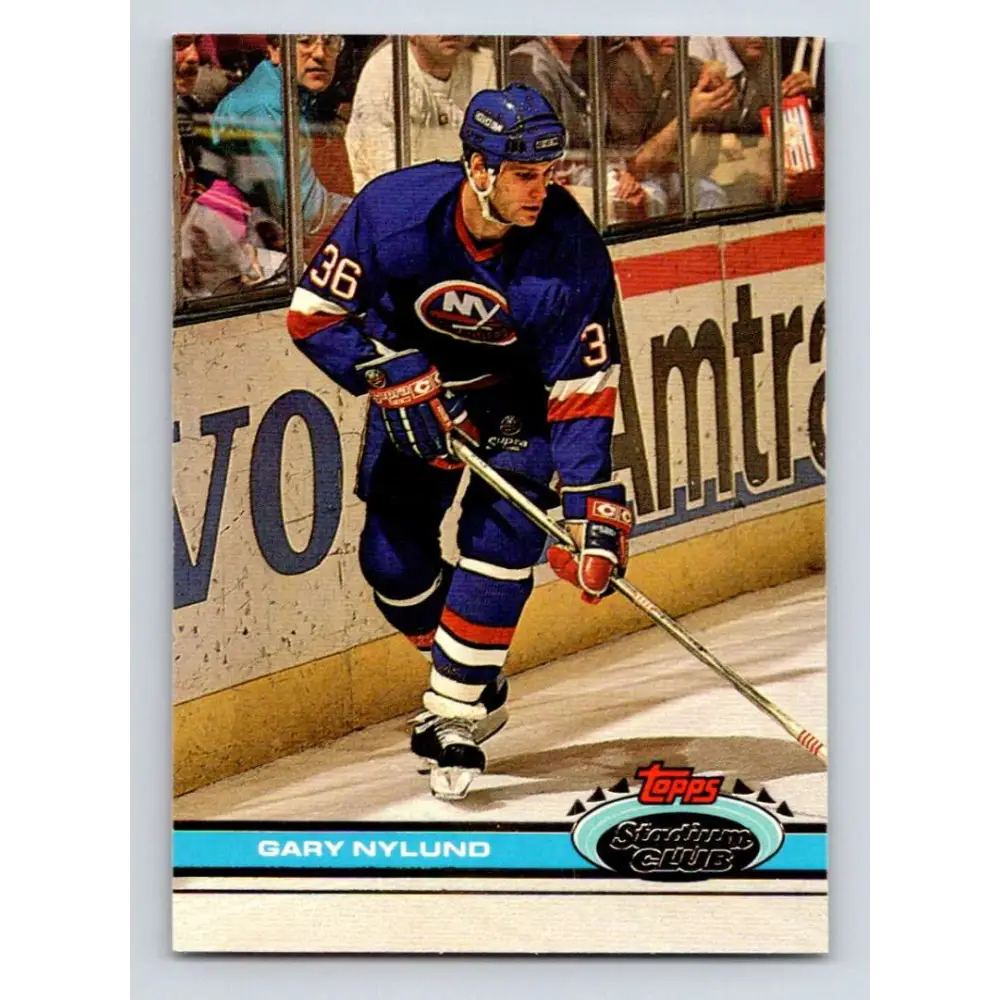 1991-92 Topps Stadium Club #163 Gary Nylund NM-MT New York Islanders Hockey Card Image 1