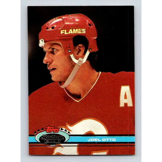 1991-92 Topps Stadium Club #170 Joel Otto NM-MT Calgary Flames Hockey Card Image 1