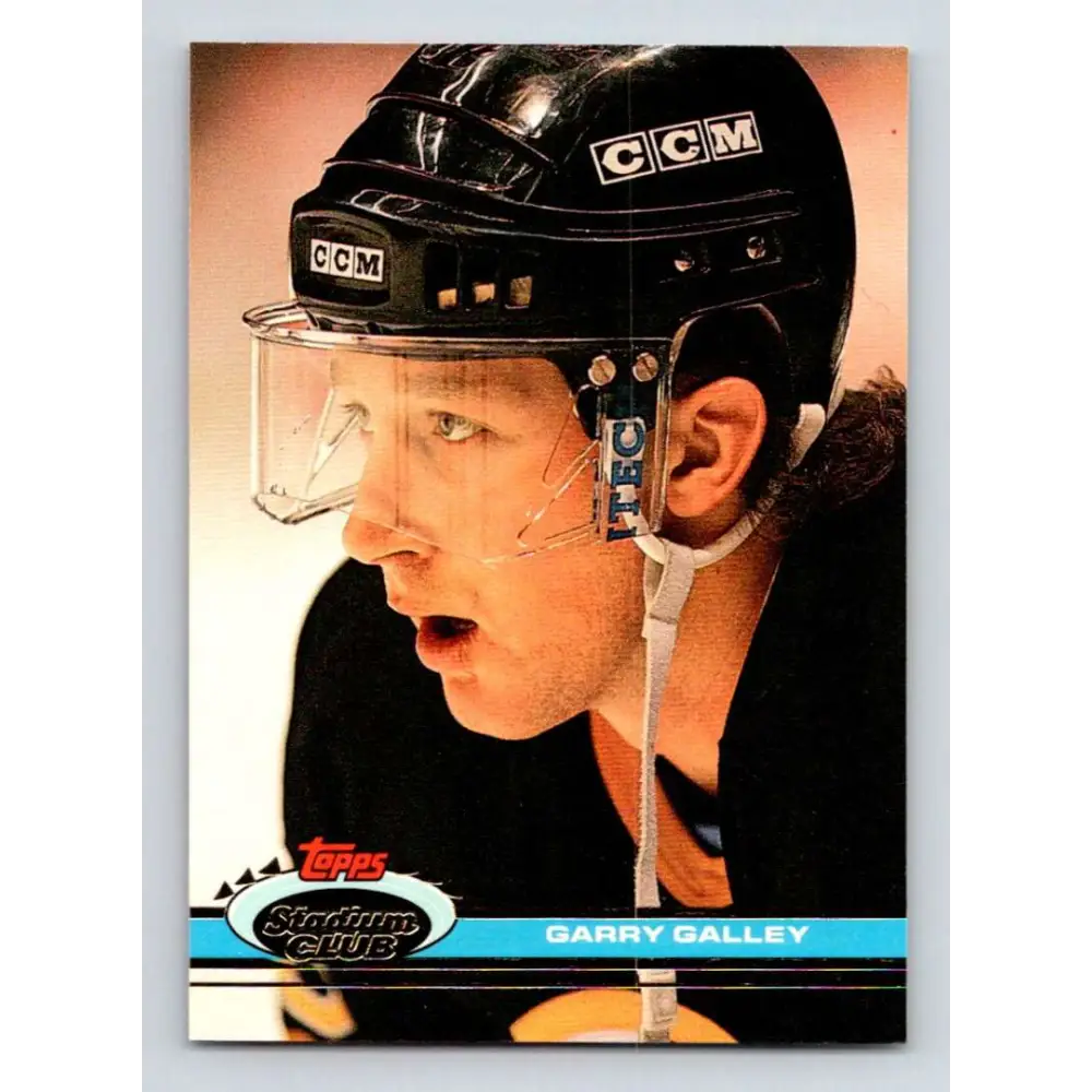 1991-92 Topps Stadium Club #175 Garry Galley NM-MT Boston Bruins Hockey Card Image 1