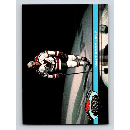 1991-92 Topps Stadium Club #177 Walt Poddubny NM-MT New Jersey Devils Hockey Card Image 1