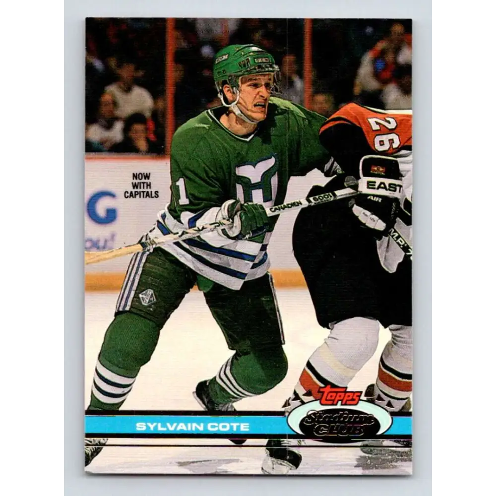 1991-92 Topps Stadium Club #183 Sylvain Cote NM-MT Washington Capitals Hockey Card Image 1
