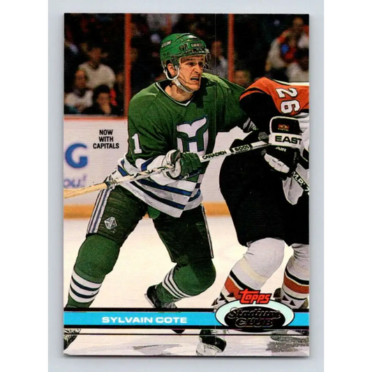 1991-92 Topps Stadium Club #183 Sylvain Cote NM-MT Washington Capitals Hockey Card Image 1