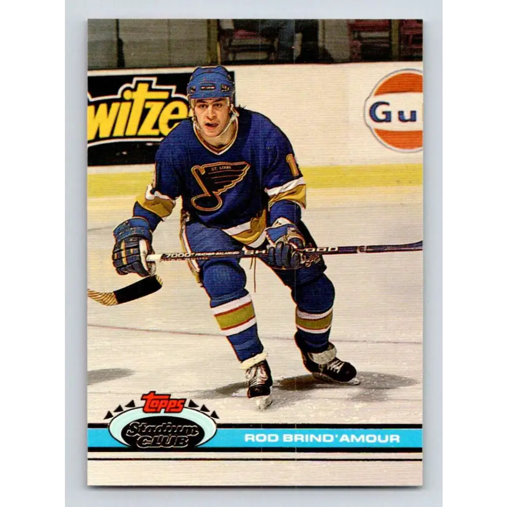 1991-92 Topps Stadium Club #184 Rod Brind'Amour NM-MT St. Louis Blues Hockey Card Image 1