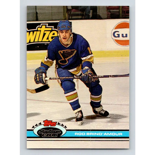 1991-92 Topps Stadium Club #184 Rod Brind'Amour NM-MT St. Louis Blues Hockey Card Image 1