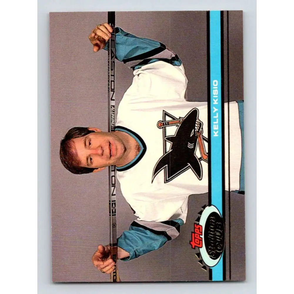 1991-92 Topps Stadium Club #186 Kelly Kisio NM-MT San Jose Sharks Hockey Card Image 1