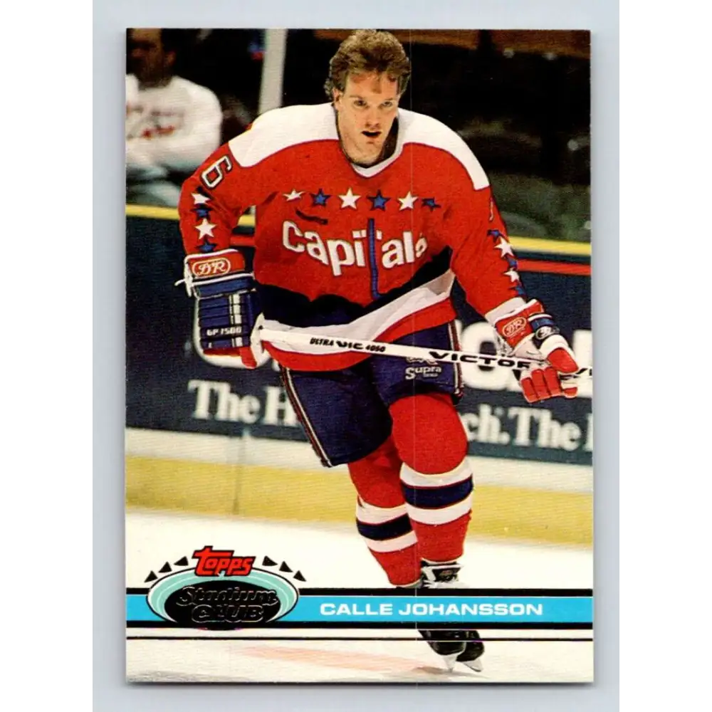 1991-92 Topps Stadium Club #188 Calle Johansson NM-MT Washington Capitals Hockey Card Image 1