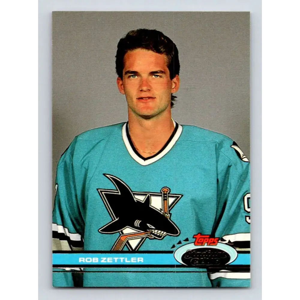 1991-92 Topps Stadium Club #194 Rob Zettler NM-MT San Jose Sharks Hockey Card Image 1