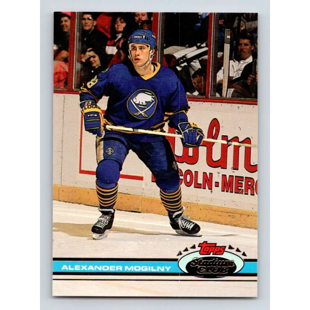 1991-92 Topps Stadium Club #195 Alexander Mogilny NM-MT Buffalo Sabres Hockey Card Image 1