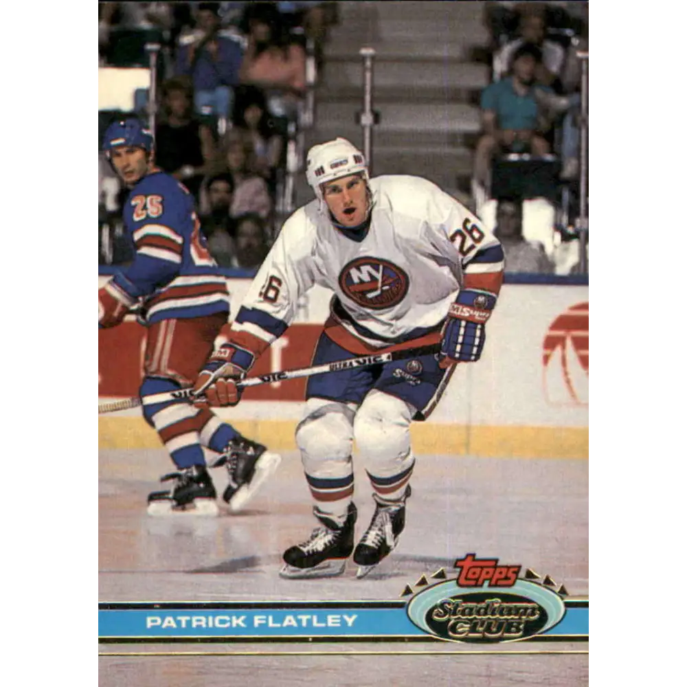 1991-92 Topps Stadium Club #20 Pat Flatley NM-MT New York Islanders Hockey Card Image 1