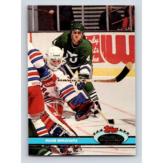 1991-92 Topps Stadium Club #200 Rob Brown NM-MT Hartford Whalers Hockey Card Image 1