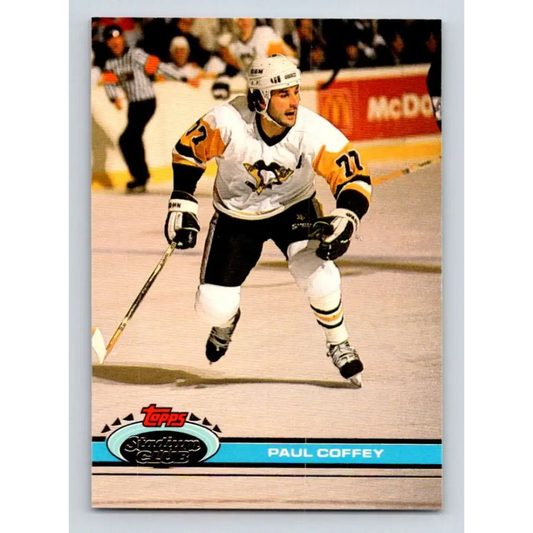 1991-92 Topps Stadium Club #212 Paul Coffey NM-MT Pittsburgh Penguins Hockey Card Image 1