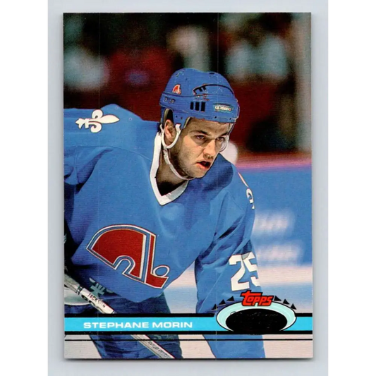 1991-92 Topps Stadium Club #216 Stephane Morin UER NM-MT Quebec Nordiques Hockey Card Image 1