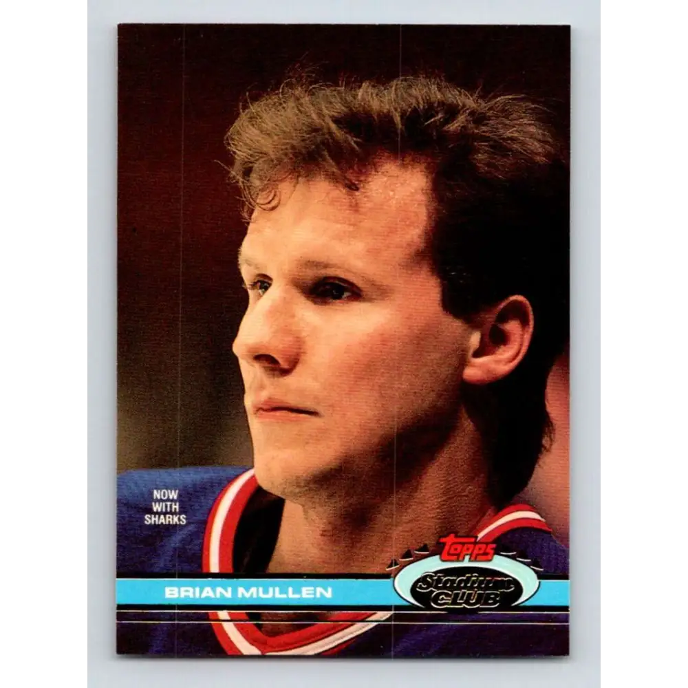 1991-92 Topps Stadium Club #222 Brian Mullen NM-MT San Jose Sharks Hockey Card Image 1