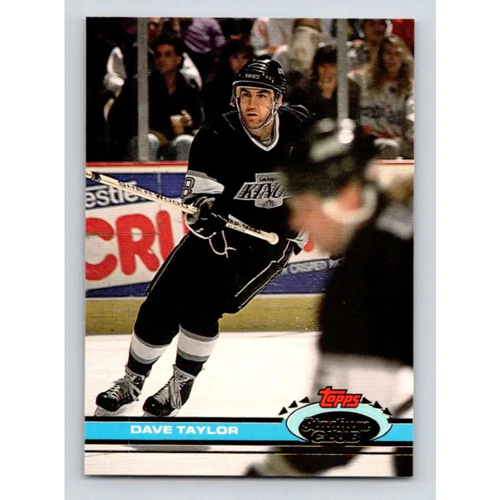 1991-92 Topps Stadium Club #232 Dave Taylor NM-MT Los Angeles Kings Hockey Card Image 1