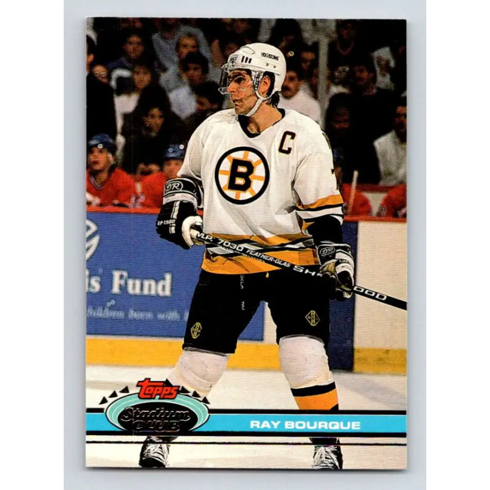 1991-92 Topps Stadium Club #233 Ray Bourque NM-MT Boston Bruins Hockey Card Image 1