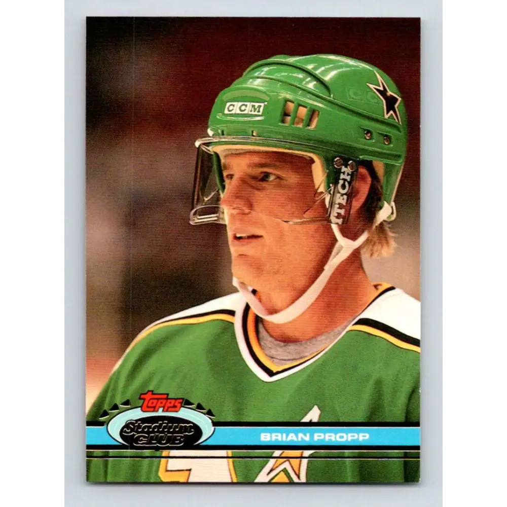1991-92 Topps Stadium Club #237 Brian Propp NM-MT Minnesota North Stars Hockey Card Image 1