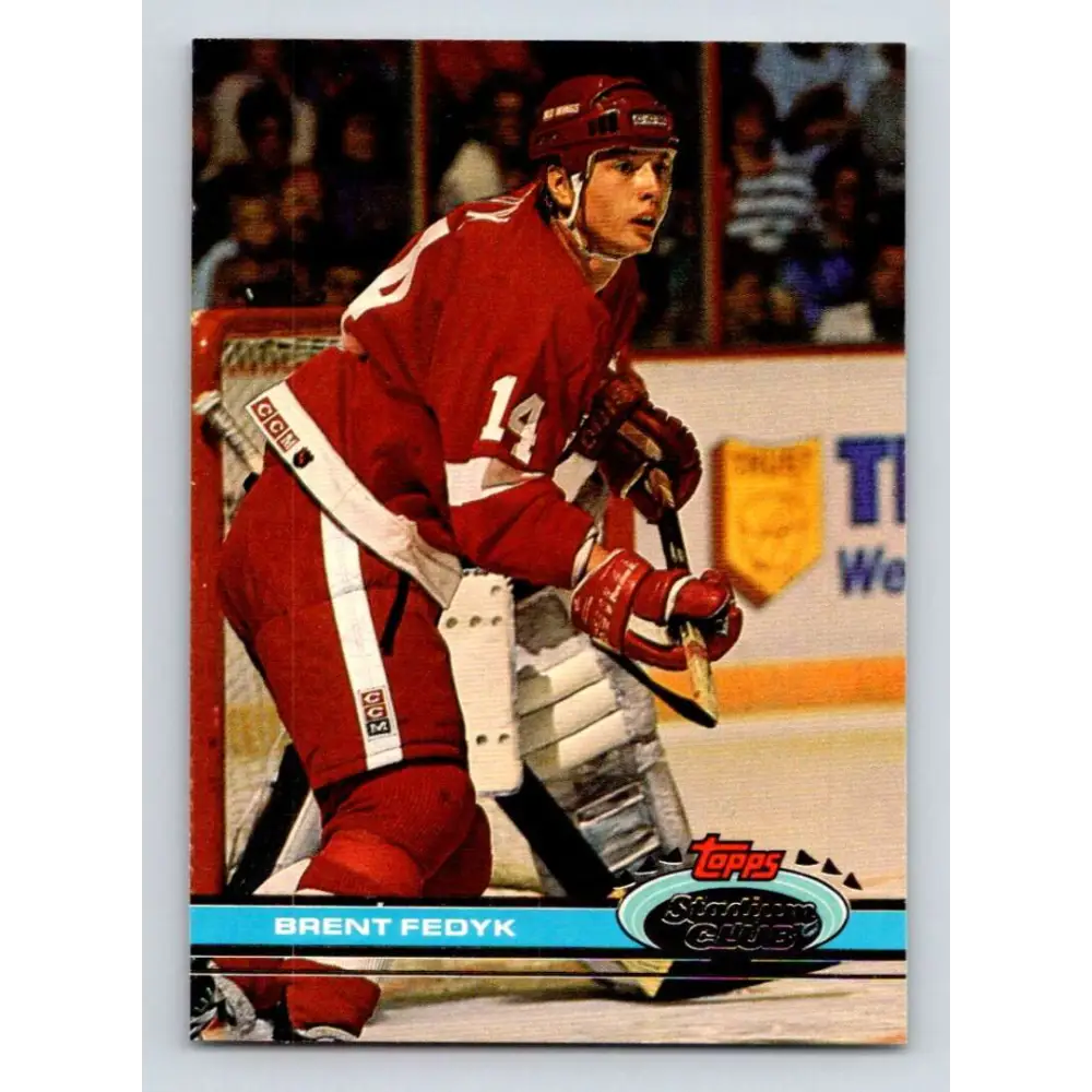 1991-92 Topps Stadium Club #238 Brent Fedyk NM-MT Detroit Red Wings Hockey Card Image 1