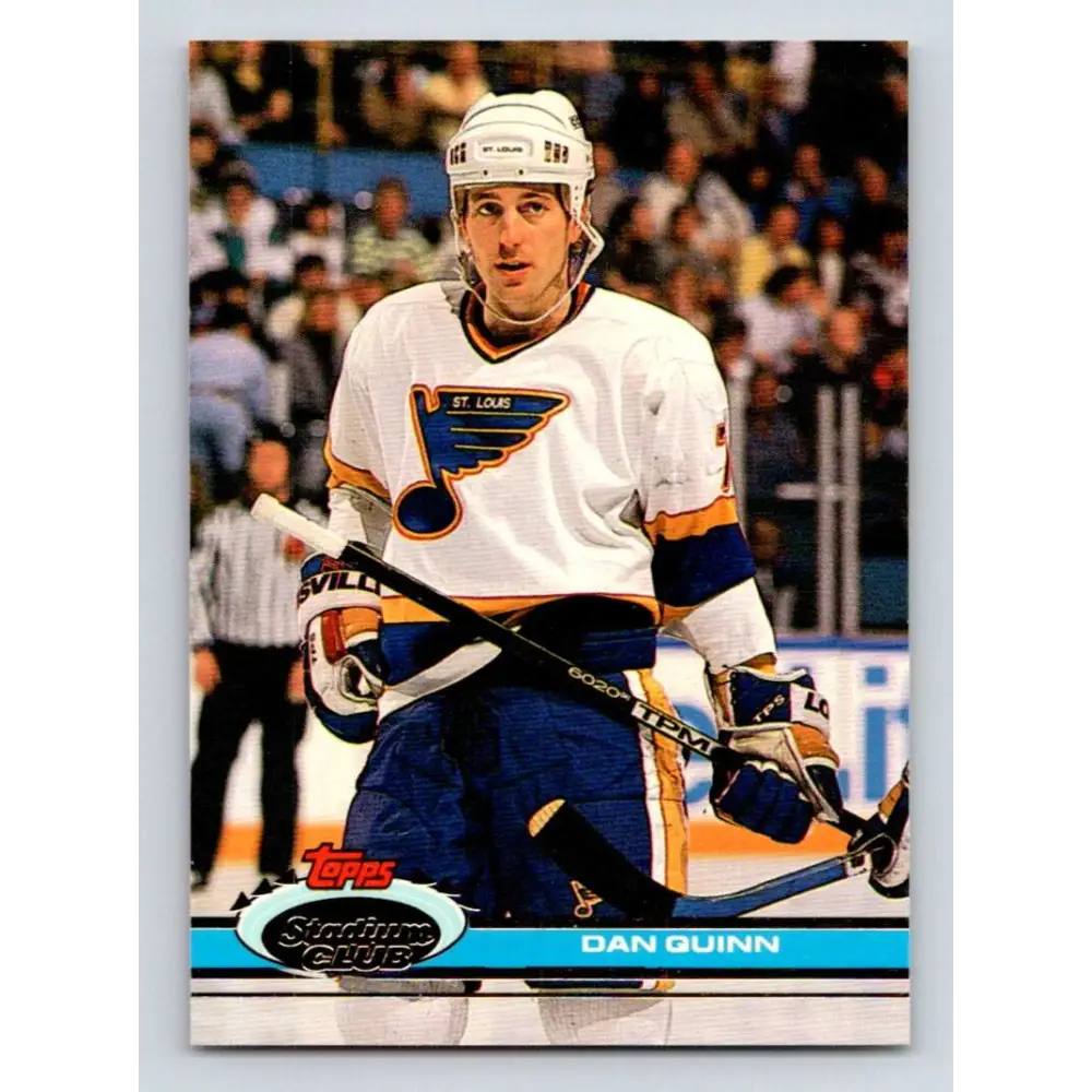 1991-92 Topps Stadium Club #243 Dan Quinn NM-MT St. Louis Blues Hockey Card Image 1