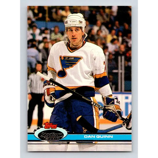 1991-92 Topps Stadium Club #243 Dan Quinn NM-MT St. Louis Blues Hockey Card Image 1