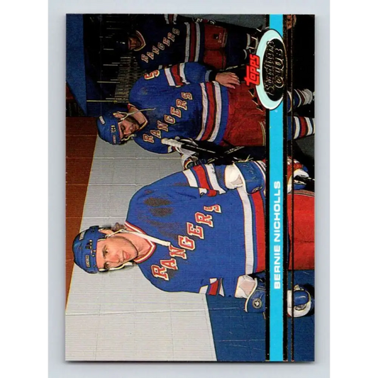 1991-92 Topps Stadium Club #245 Bernie Nicholls NM-MT New York Rangers Hockey Card Image 1
