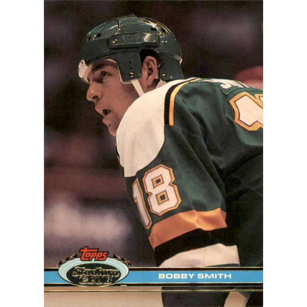 1991-92 Topps Stadium Club #25 Bobby Smith NM-MT Minnesota North Stars Hockey Card Image 1