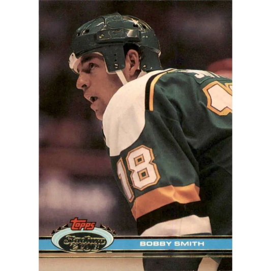 1991-92 Topps Stadium Club #25 Bobby Smith NM-MT Minnesota North Stars Hockey Card Image 1