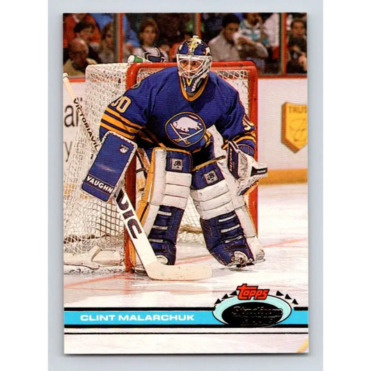 1991-92 Topps Stadium Club #251 Clint Malarchuk NM-MT Buffalo Sabres Hockey Card Image 1