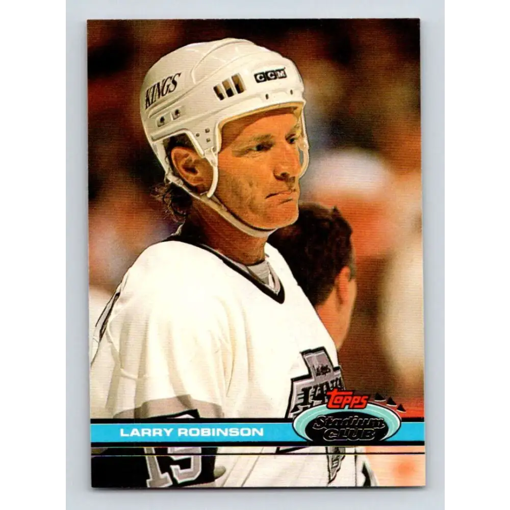 1991-92 Topps Stadium Club #252 Larry Robinson NM-MT Los Angeles Kings Hockey Card Image 1