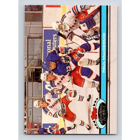 1991-92 Topps Stadium Club #254 Paul MacDermid NM-MT Winnipeg Jets Hockey Card Image 1