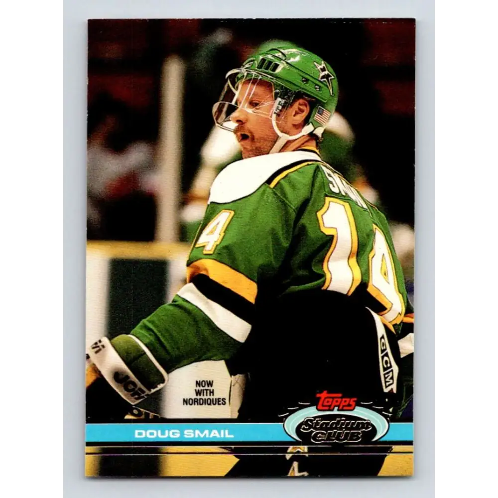 1991-92 Topps Stadium Club #255 Doug Smail NM-MT Quebec Nordiques Hockey Card Image 1