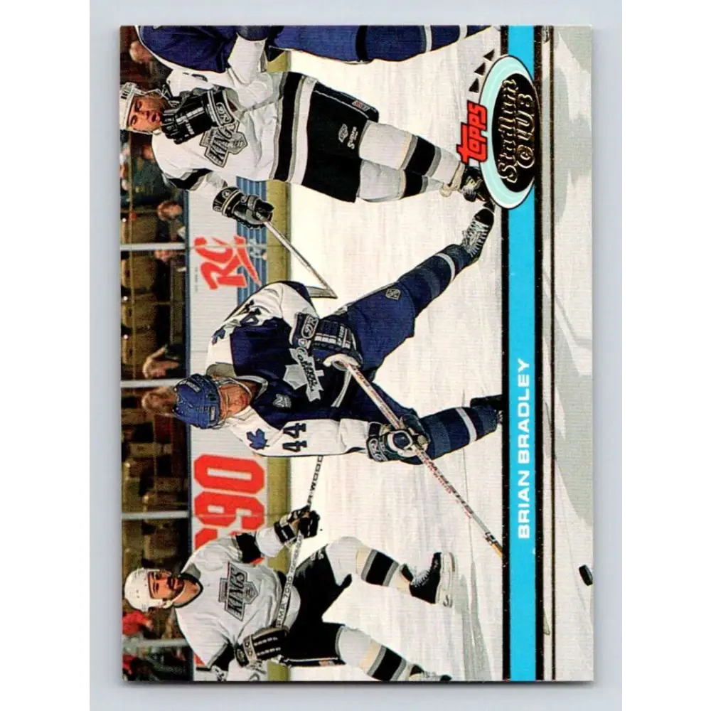 1991-92 Topps Stadium Club #257 Brian Bradley NM-MT Toronto Maple Leafs Hockey Card Image 1