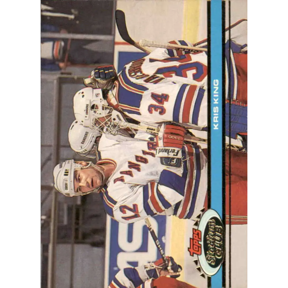 1991-92 Topps Stadium Club #26 Kris King NM-MT New York Rangers Hockey Card Image 1