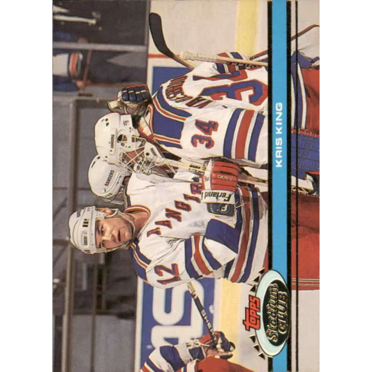 1991-92 Topps Stadium Club #26 Kris King NM-MT New York Rangers Hockey Card Image 1