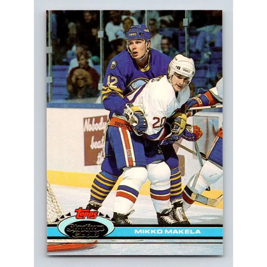 1991-92 Topps Stadium Club #261 Mikko Makela NM-MT Buffalo Sabres Hockey Card Image 1