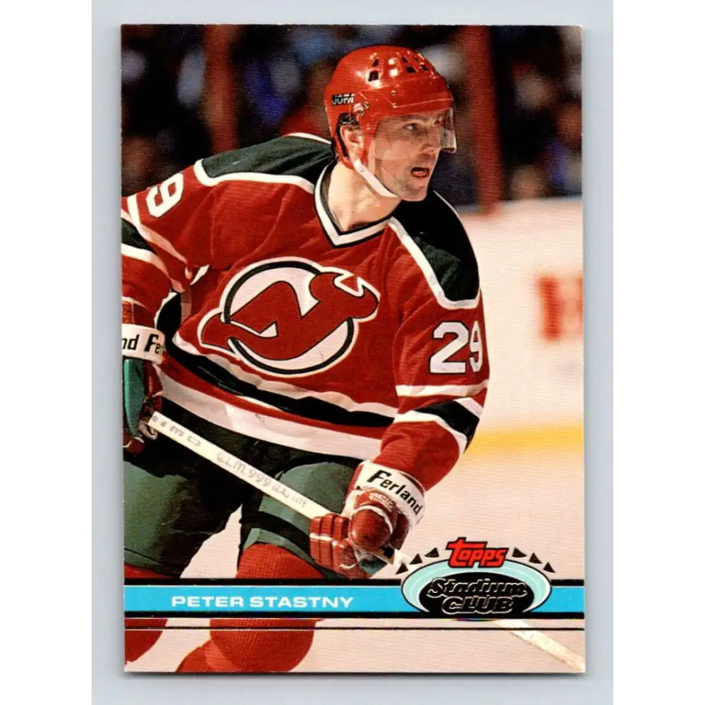 1991-92 Topps Stadium Club #263 Peter Stastny NM-MT New Jersey Devils Hockey Card Image 1