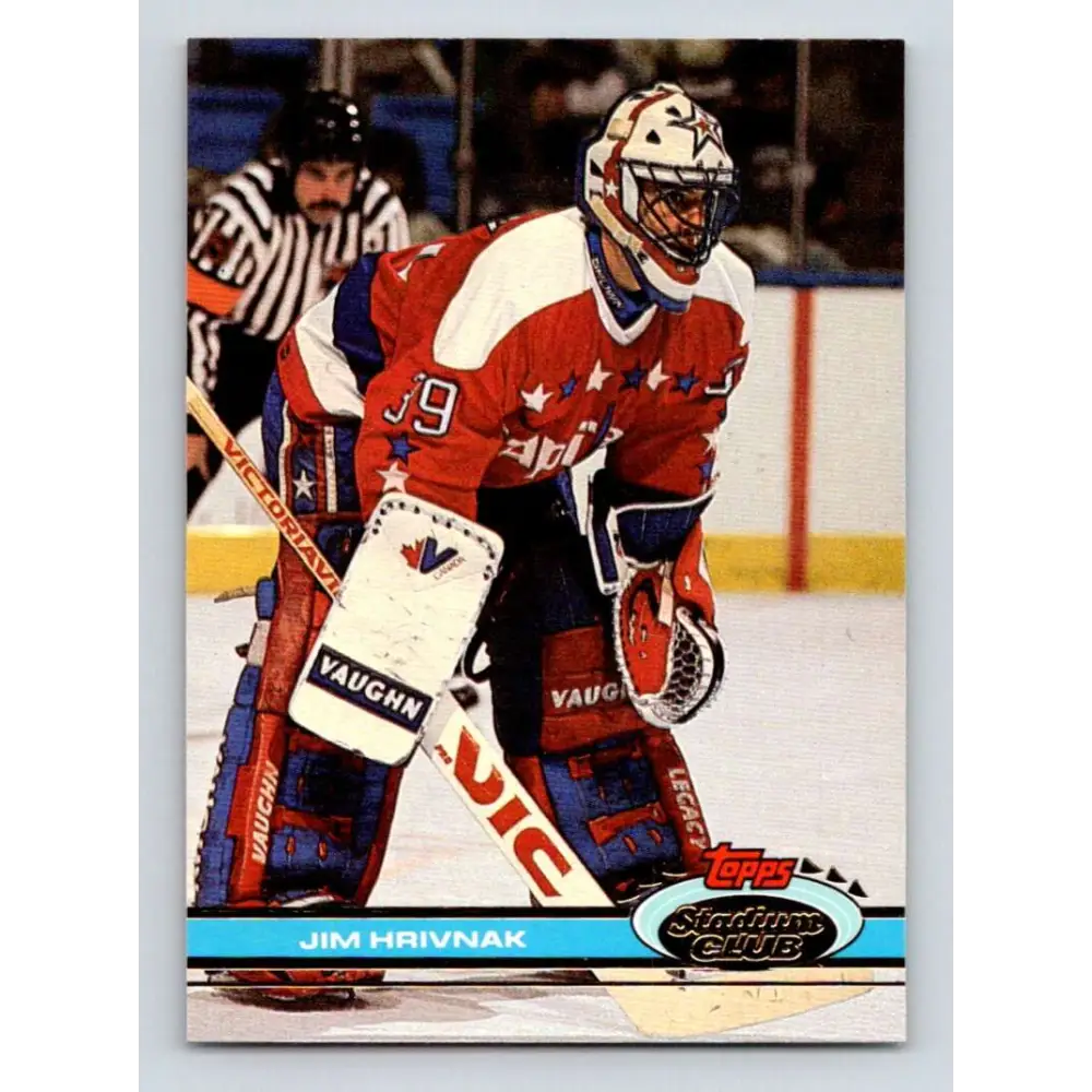 1991-92 Topps Stadium Club #264 Jim Hrivnak NM-MT Washington Capitals Hockey Card Image 1
