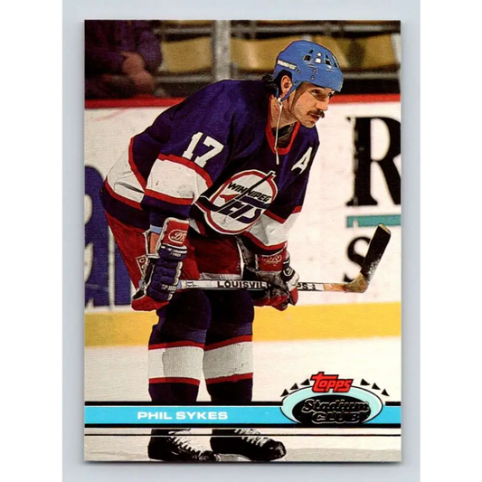 1991-92 Topps Stadium Club #271 Phil Sykes NM-MT Winnipeg Jets Hockey Card Image 1