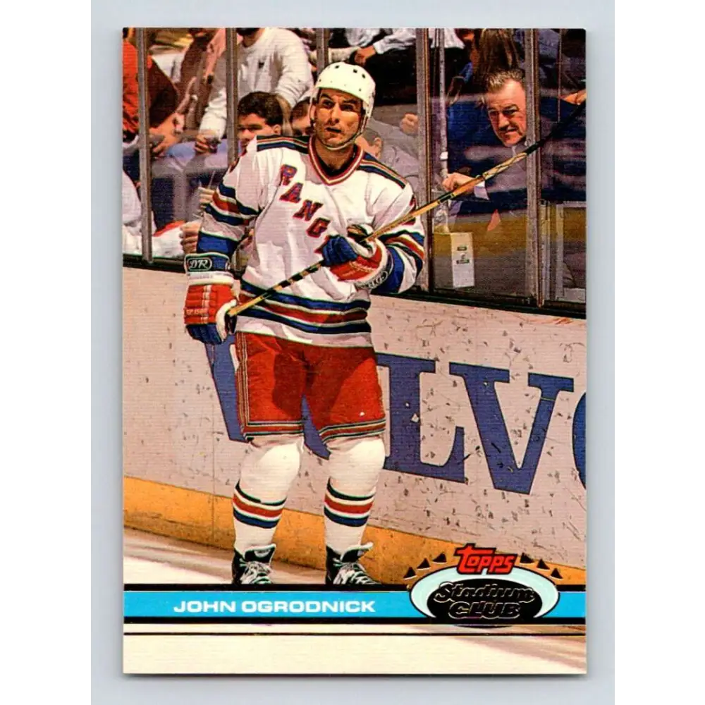 1991-92 Topps Stadium Club #273 John Ogrodnick NM-MT New York Rangers Hockey Card Image 1