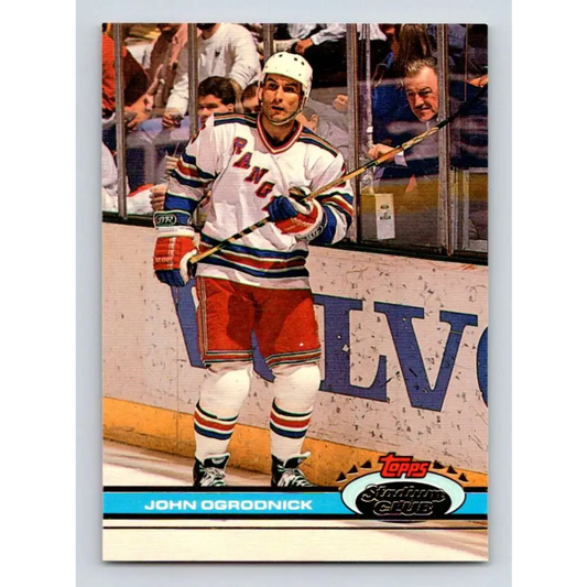 1991-92 Topps Stadium Club #273 John Ogrodnick NM-MT New York Rangers Hockey Card Image 1