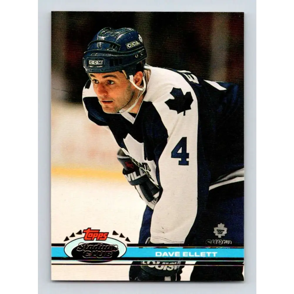 1991-92 Topps Stadium Club #274 Dave Ellett NM-MT Toronto Maple Leafs Hockey Card Image 1