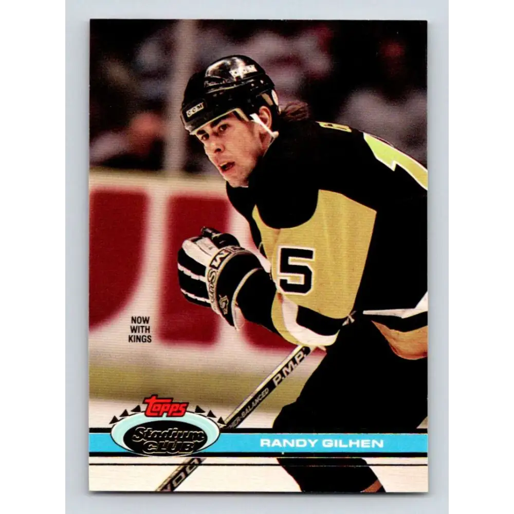 1991-92 Topps Stadium Club #275 Randy Gilhen NM-MT Los Angeles Kings Hockey Card Image 1