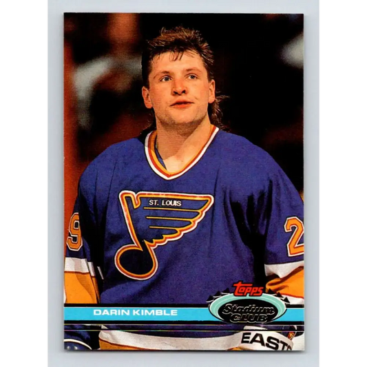 1991-92 Topps Stadium Club #278 Darin Kimble NM-MT St. Louis Blues Hockey Card Image 1