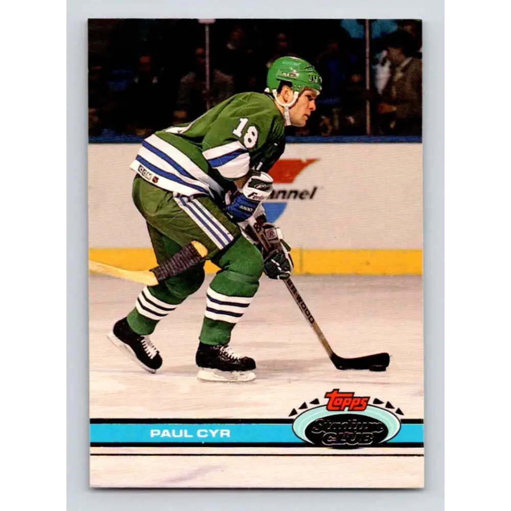 1991-92 Topps Stadium Club #279 Paul Cyr NM-MT Hartford Whalers Hockey Card Image 1