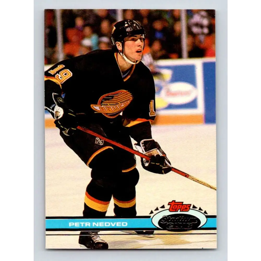 1991-92 Topps Stadium Club #280 Petr Nedved NM-MT Vancouver Canucks Hockey Card Image 1
