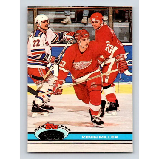 1991-92 Topps Stadium Club #286 Kevin Miller NM-MT Detroit Red Wings Hockey Card Image 1