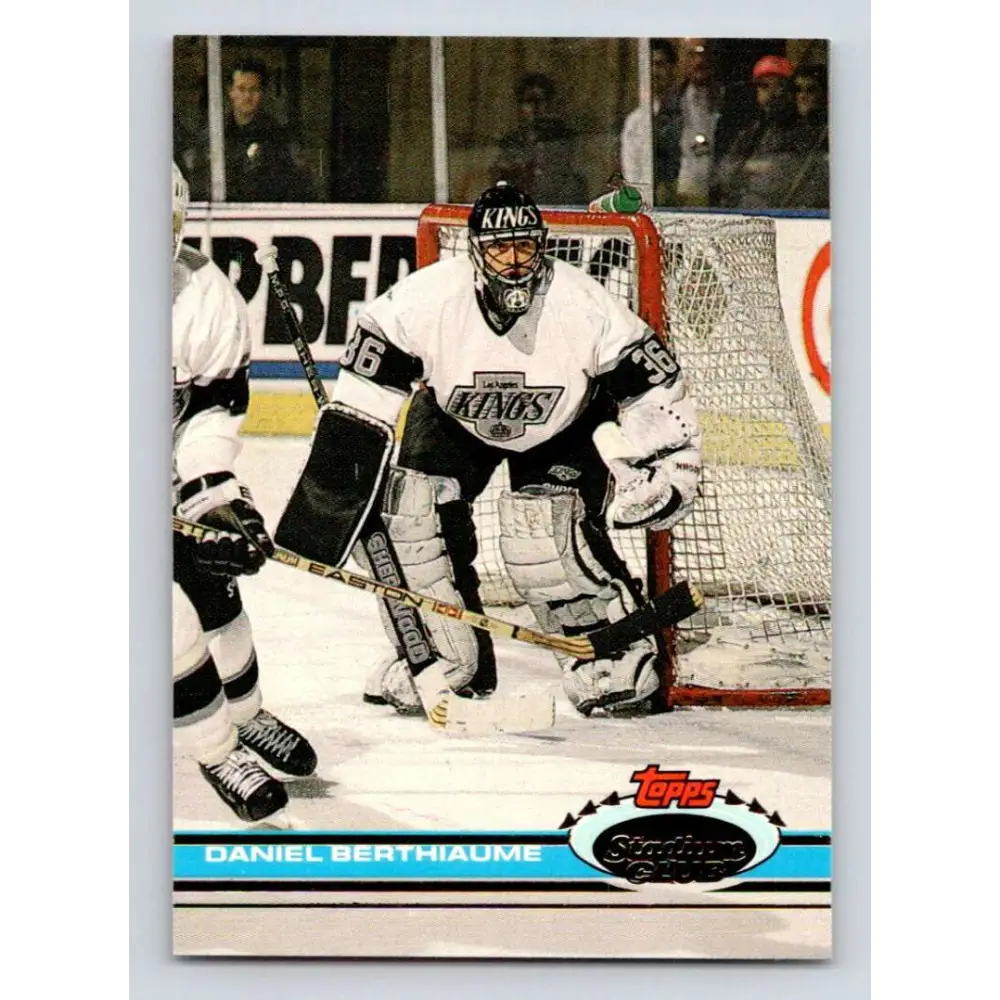 1991-92 Topps Stadium Club #290 Daniel Berthiaume NM-MT Los Angeles Kings Hockey Card Image 1