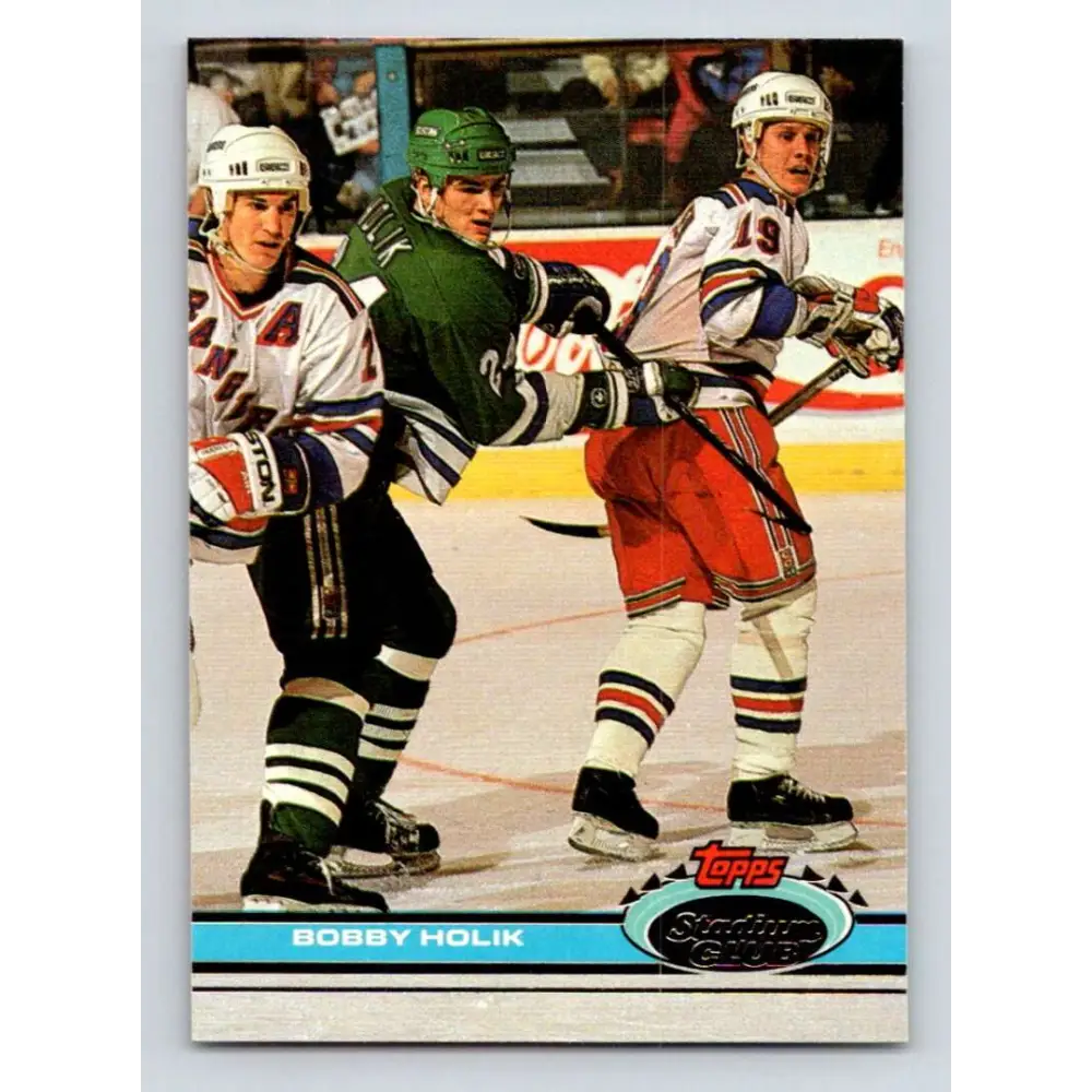 1991-92 Topps Stadium Club #299 Bobby Holik NM-MT Hartford Whalers Hockey Card Image 1