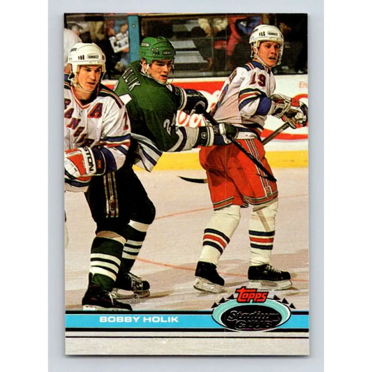1991-92 Topps Stadium Club #299 Bobby Holik NM-MT Hartford Whalers Hockey Card Image 1